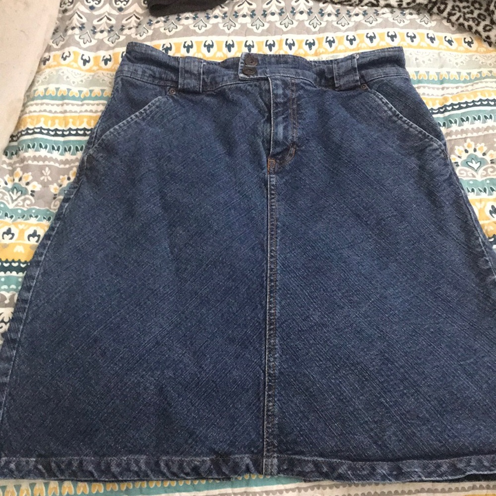Women's Jean knee length skirt